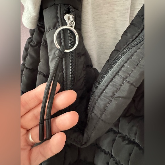 Free People Movement Quilted Carryall Hobo Bag in Black - Picture 8 of 9